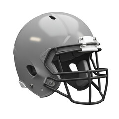 Fototapeta premium Isolated 3D Rendered Grey Football Helmet on Transparent Background