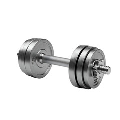 Fototapeta premium Isolated Dumbbell Illustration with Silver Metal Design on Transparent Background