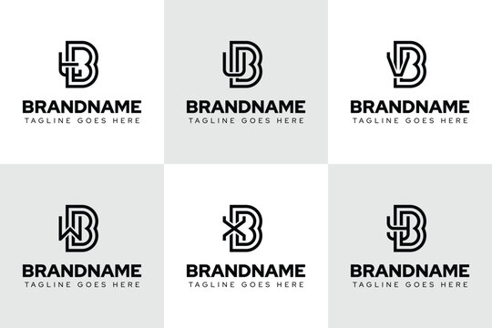 Letters BTB BUB BVB BWB BXB BYB Monogram Logo Set