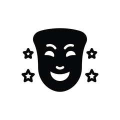 Black solid icon for mask