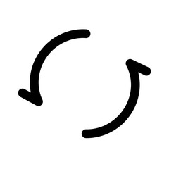 Circle arrow, refresh symbol vector outline icon