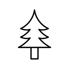 christmas conifer tree vector illustration icon