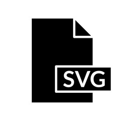 Svg file icon in black filled style