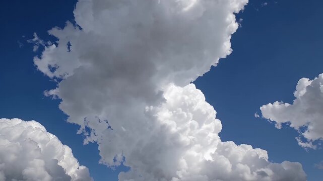 Enjoy captivating 4K timelapse showing whimsical movement fluffy clouds form shrink reappear vast sky ideal ather meditation nature background