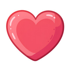 Glossy Red Heart Illustration On Transparent Background Photo