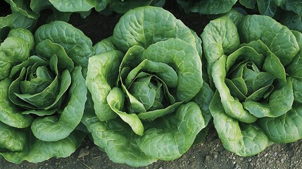 Natural layering of fresh lettuce leaves, 50mm lens focus on bright green color and textured surface with soft lighting and clean white backdrop