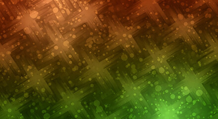 Abstract background with a green and orange gradient, textured with diagonal brushstrokes and bokeh.