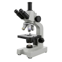 Isolated Modern Microscope Science Laboratory Equipment Illustration