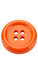 Isolated Orange Plastic Button Illustration on Transparent Background