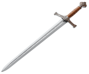 two crossed swords on white background