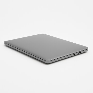 Notebook moderno fechado isolado em fundo branco