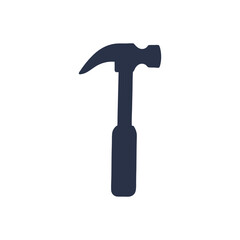 hammer silhouette isolated on white background