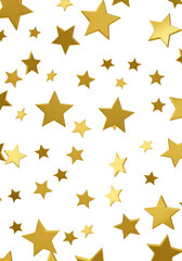 Gold Stars Illustration On Transparent Background Shining Abstract Design