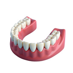 Fototapeta premium Realistic Dental Model with White Teeth and Gums for Education Use