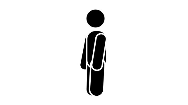 A simple silhouette of a person standing against a white background, symbolizing individuality, identity, and human-centered design