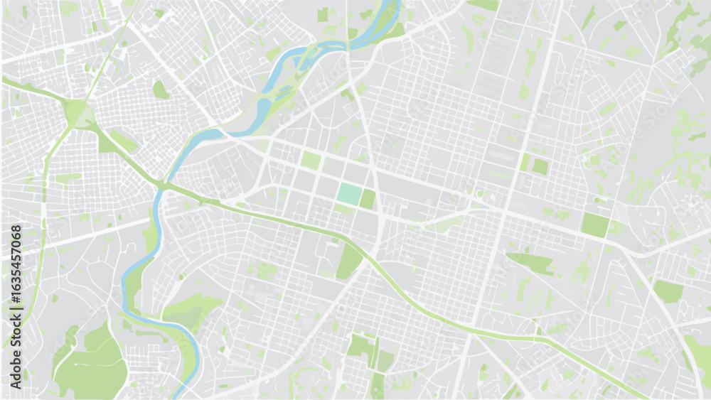 Poster vector aerial view of a city map with river and green spaces showcasing urban planning and infrastru
