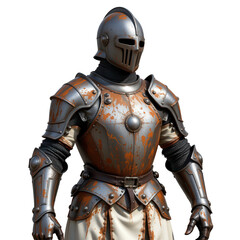 Fototapeta premium Antique Medieval Knight Armor with Rust Details and Historical Feel