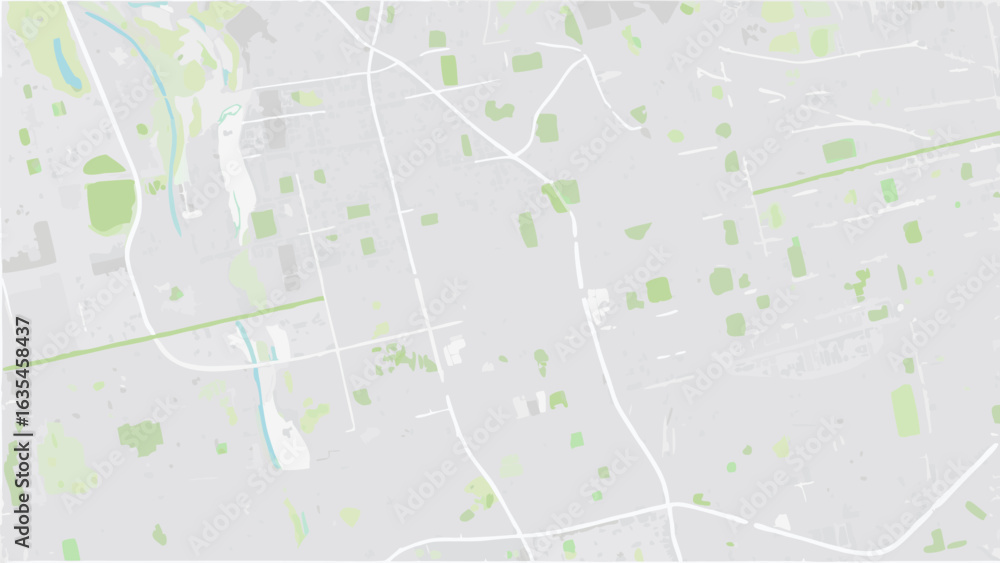 Poster vector aerial view of a city with light gray buildings green patches and white roads creating an abs