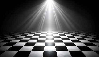 Checkered floor, spotlight
