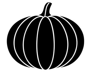 Pumpkin silhouette vector illustration