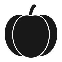 Pumpkin icon silhouette vector illustration
