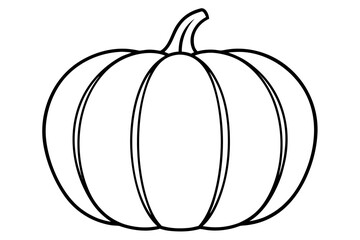 line art Pumpkin silhouette vector illustration