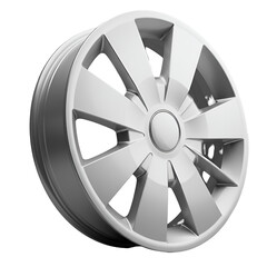Obraz premium Isolated Photo of White Car Wheel Rim in a Transparent Background