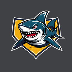illustration of a shark as a mascot