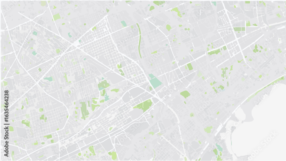 Poster vector aerial view of a city with a network of roads and scattered green spaces creating a detailed 