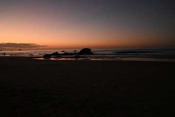 sunset on the beach