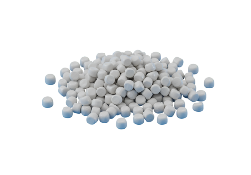 Illustration of a Pile of White Pills Against a Black Transparent Background