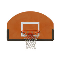Orange Basketball Hoop Isolated on White Background Photo