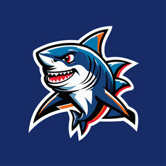 Obraz premium illustration of a shark as a mascot