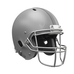 Fototapeta premium Isolated Realistic Gray Football Helmet Object on Transparent Background