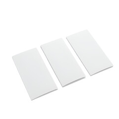 Isolated White Rectangular Shapes on Transparent Background Abstract 3D Render