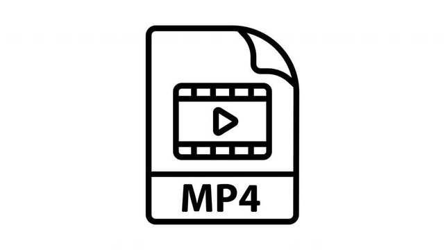 MP4 File Icon for Content. video