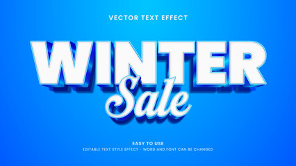 winter sale editable text effect