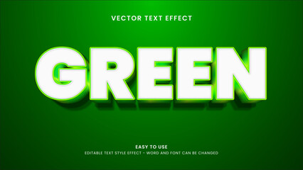 green editable text effect