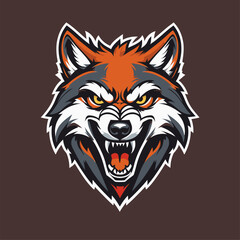 illustration of a wolf's head as a mascot