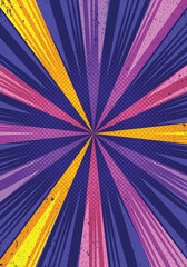 Abstract radial rays retro background