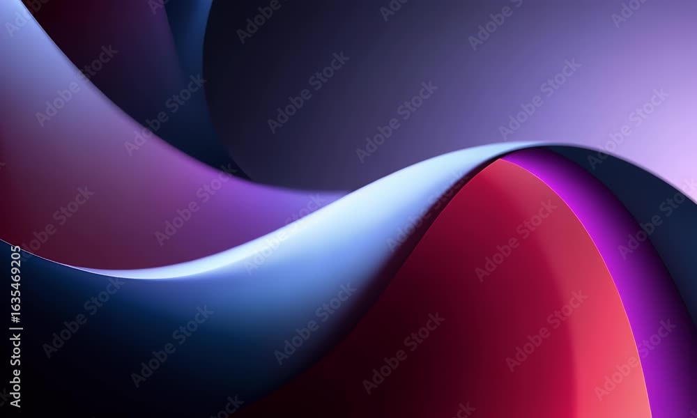 Aufkleber close-up of with an abstract background featuring soft gradients in red and blue hues,