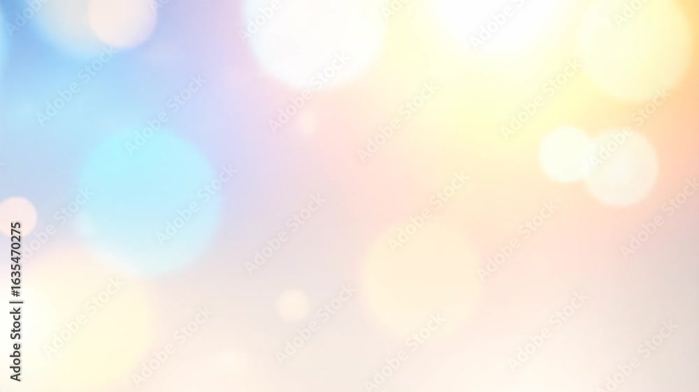 Poster abstract bokeh lights background with blurred circles in soft pastel colors and a dreamy glow festiv