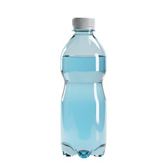 Isolated Water Bottle Illustration With Blue Water on Transparent Background