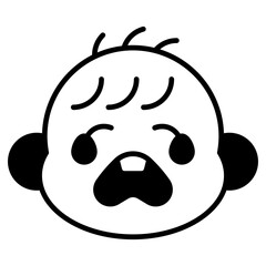 Obraz premium Baby Cry Black Fill Icon