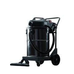 Naklejka premium Industrial Vacuum Cleaner 3D Render Realistic Machine with Metallic Detailing