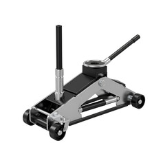 Isometric View of a Metallic Jack Tool on a Transparent Background