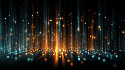 Dark futuristic background with data and glowing lines Business background.