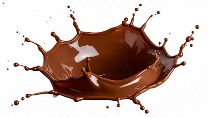 Chocolate splash isolated on white