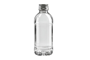 Clear plastic water bottle, high-resolution PNG isolated on transparent background for seamless cutout, realistic product mockup, packaging design branding, and e-commerce listing visuals