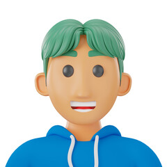Young Man 3D, Avatar Porfession 3D Illustration